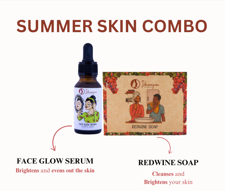 FACE GLOW SERUM AND REDWINE SOAP