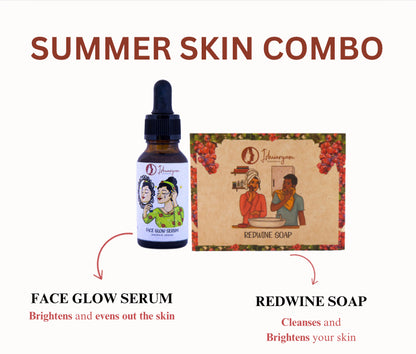 FACE GLOW SERUM AND REDWINE SOAP